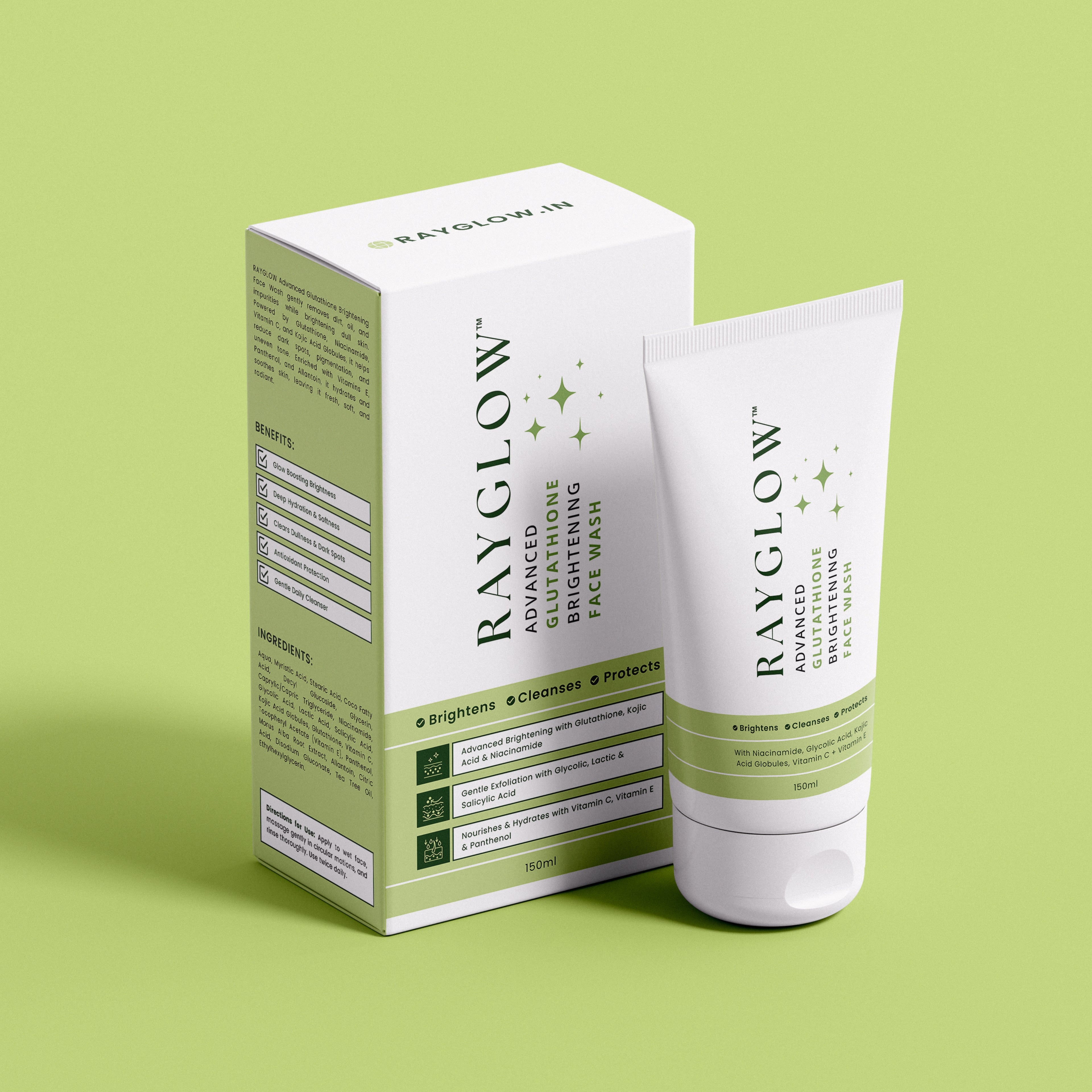 Rayglow Advanced Glutathione Brightening Face Wash