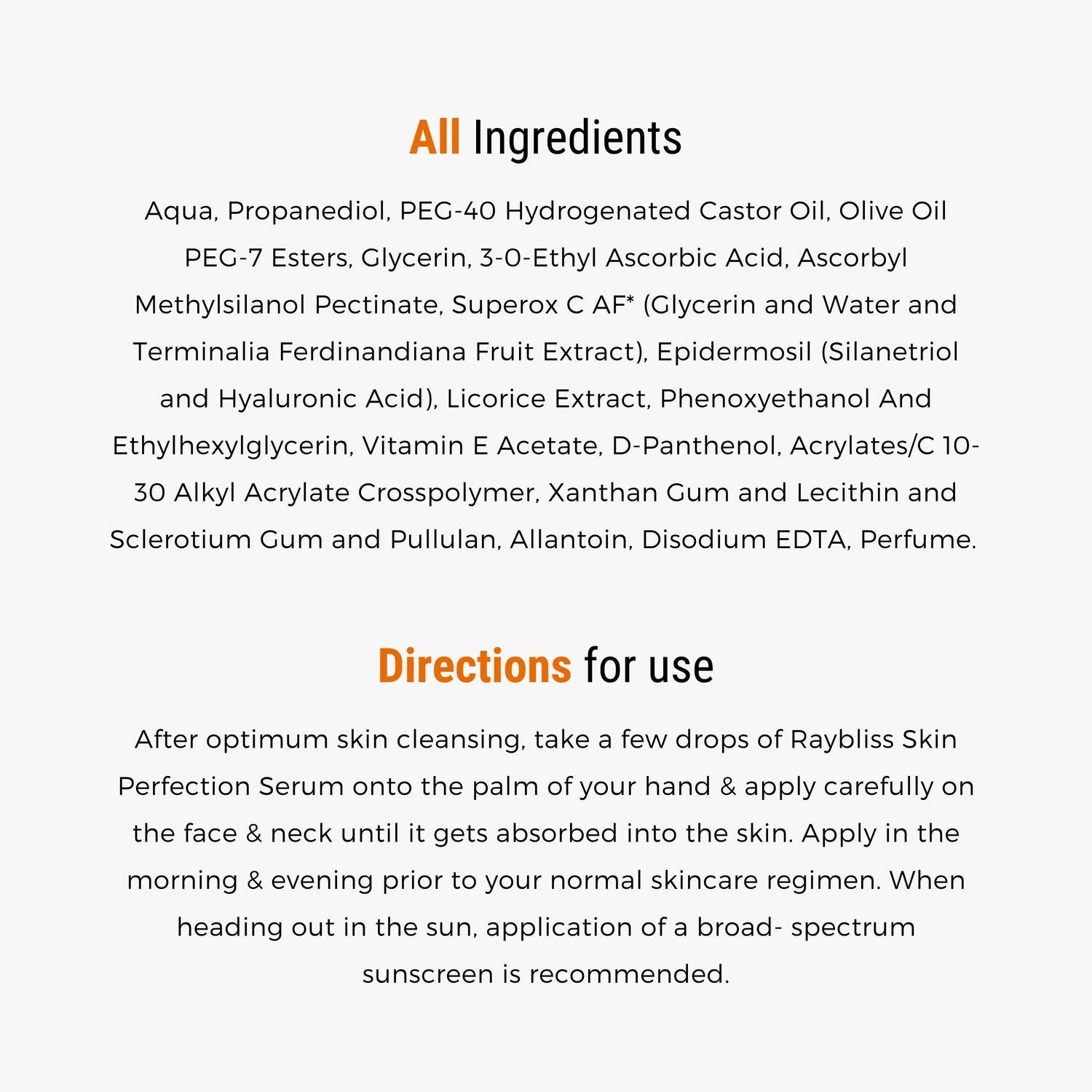 Raybliss C3 Skin Perfection Serum - Triple Power Vitamin C with Hyaluronic Acid | Brightening, Hydrating &amp; Anti-Aging Formula | 15ml