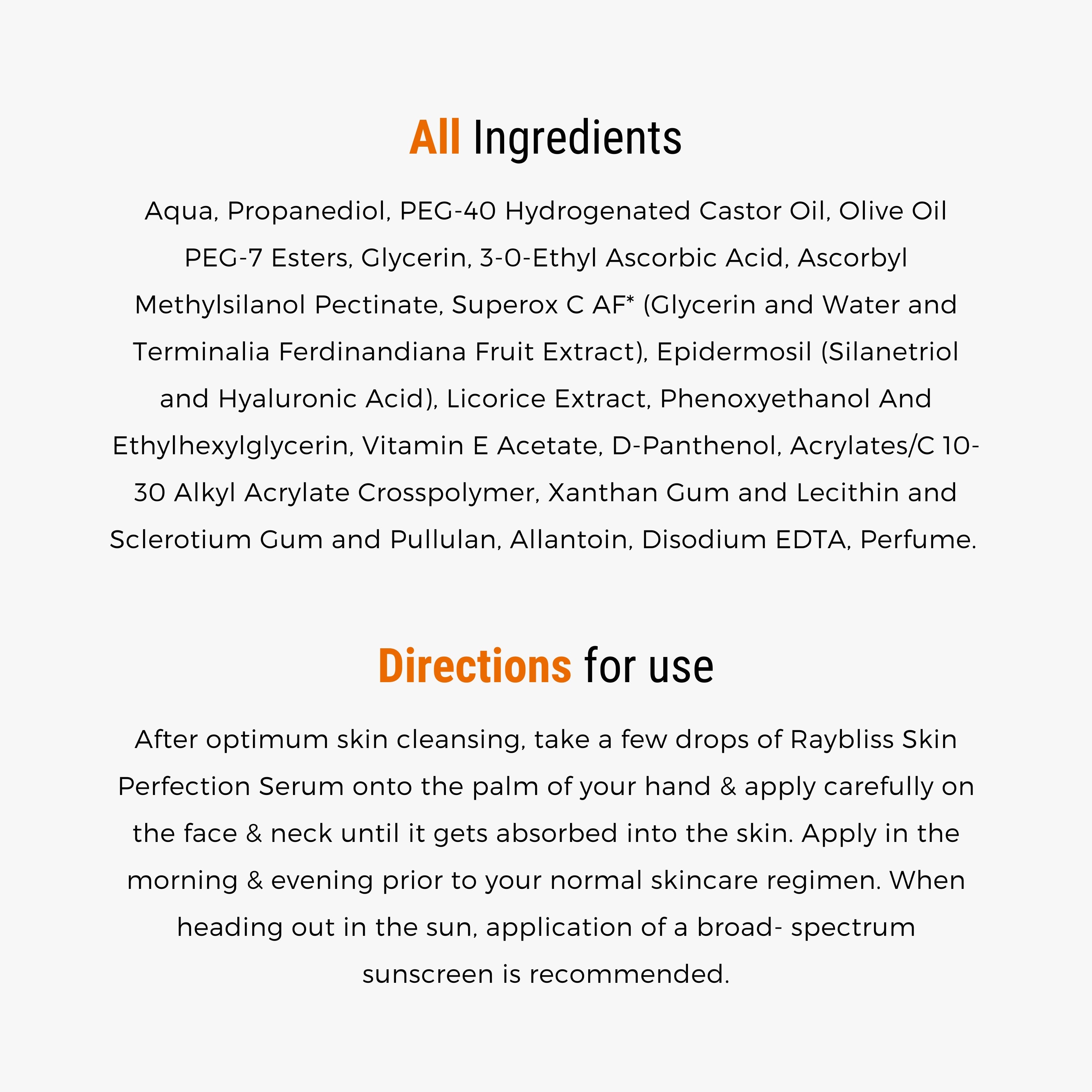 Raybliss C3 Skin Perfection Serum - Triple Power Vitamin C with Hyaluronic Acid | Brightening, Hydrating &amp; Anti-Aging Formula | 15ml