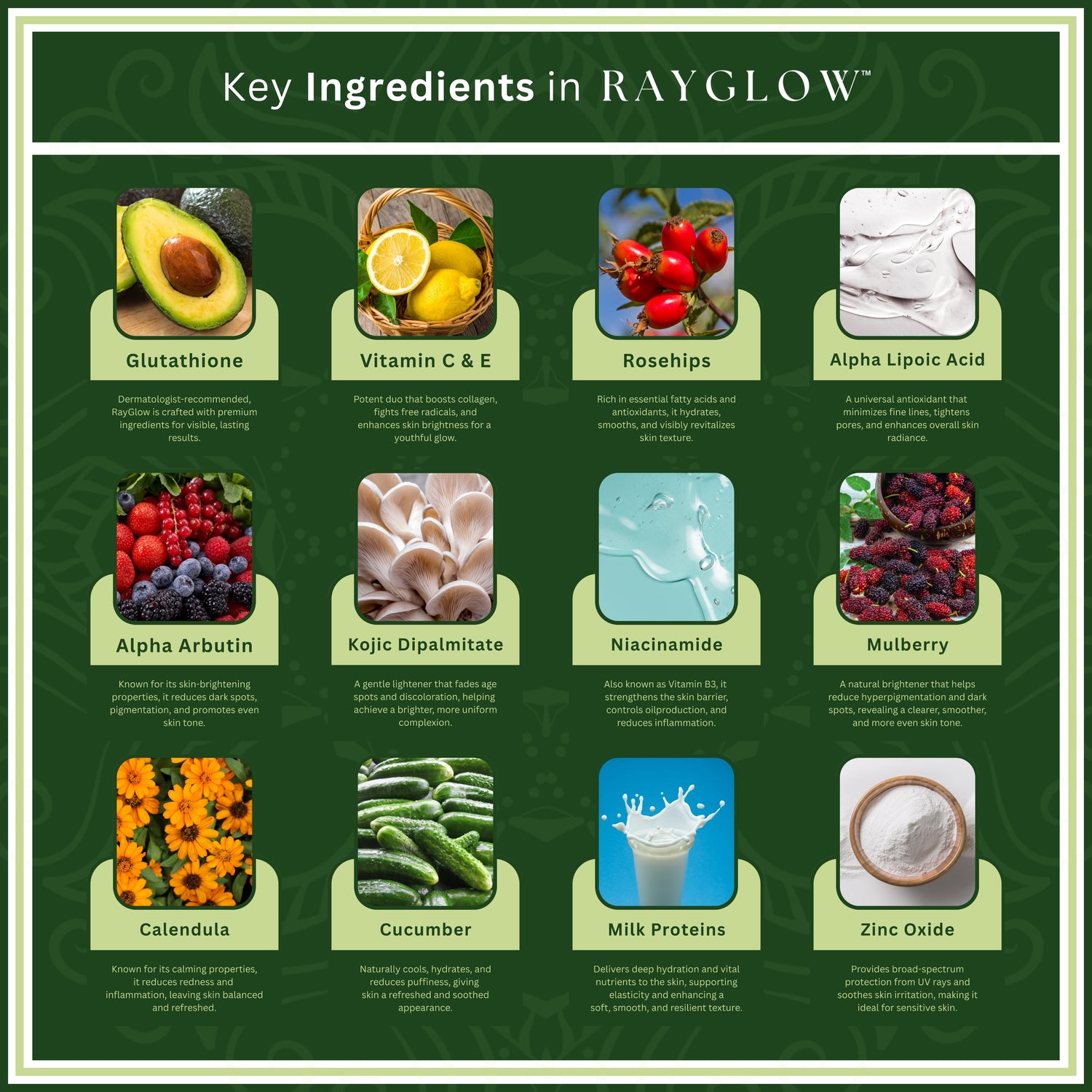RayGlow Skin Brightening Cream | Crafted in the USA with an advanced glutathione formula | Celebrity secret to brighter skin and reducing dark spots in 10 days