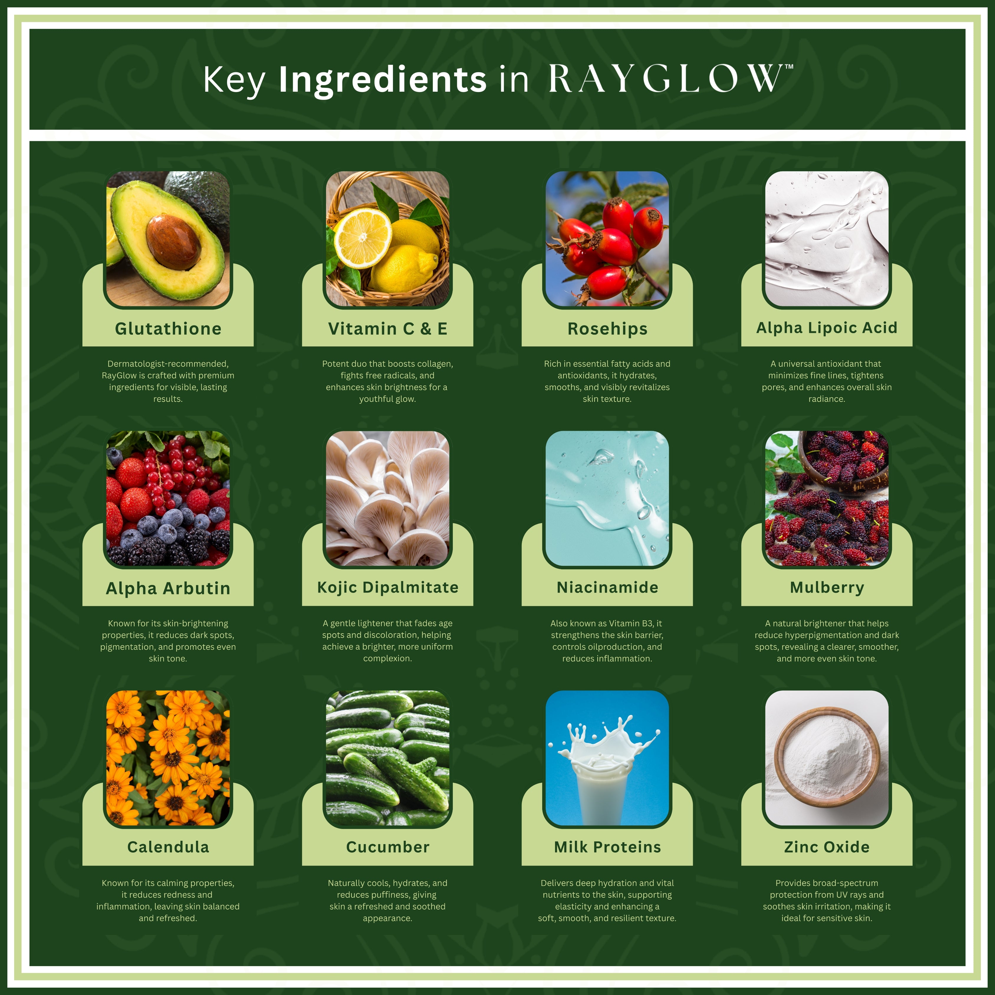 RayGlow Skin Brightening Cream | Crafted in the USA with an advanced glutathione formula | Celebrity secret to brighter skin and reducing dark spots in 10 days